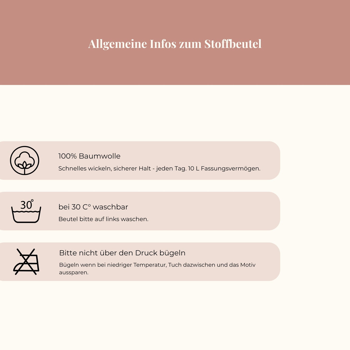 Stoffbeutel mit floralem Buchstaben - personalisierbar