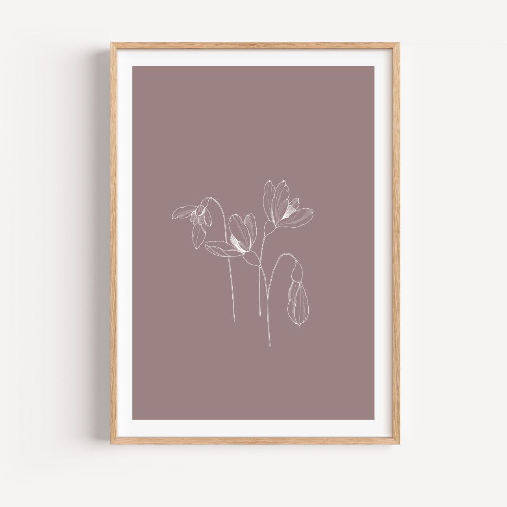 Geburtsblumenposter personalisierbar