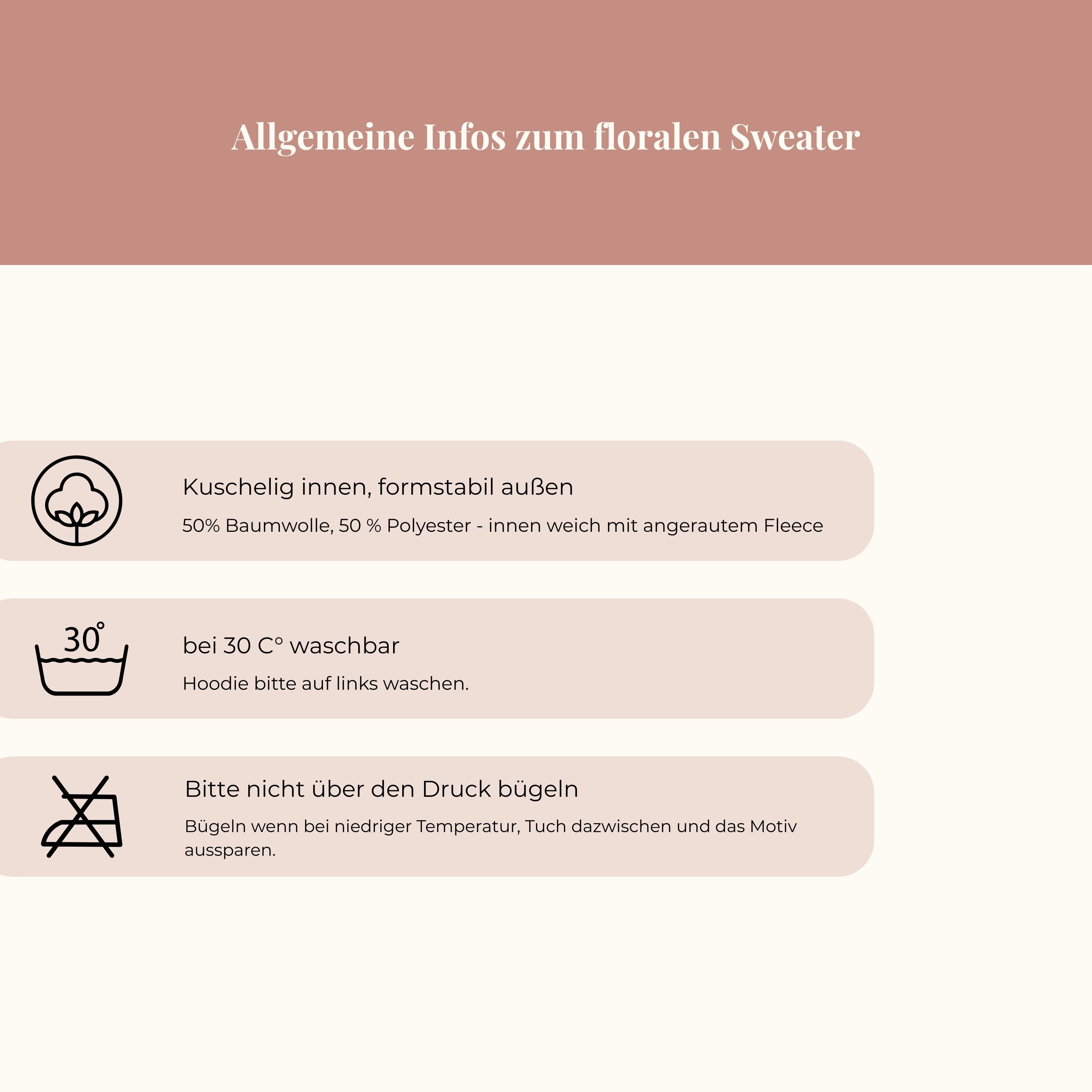 Hoodie mit floralem Buchstaben - personalisierbar