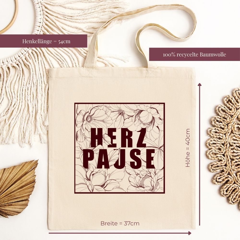 Herzpause Jutebeutel