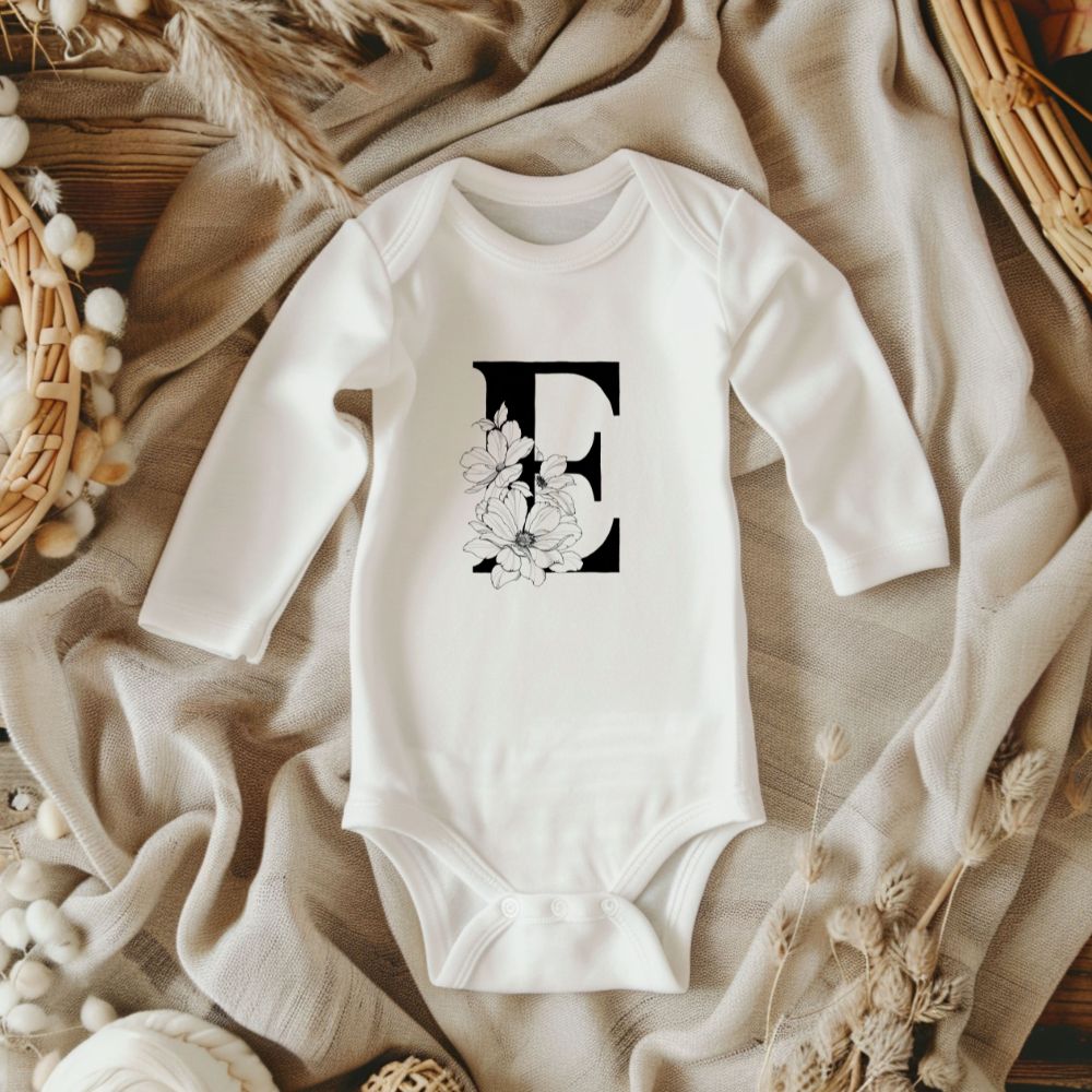 Bügelbild - Floraler Buchstabe