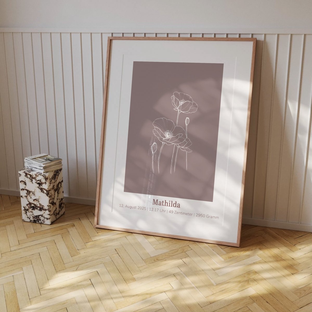 Geburtsblumenposter personalisierbar - Studio Linéa Botanica