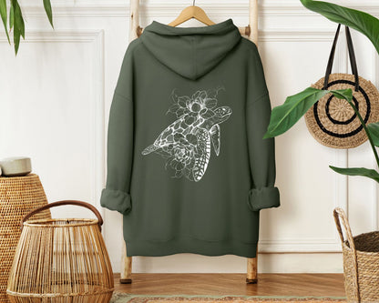 Hoodie „Floral Turtle“
