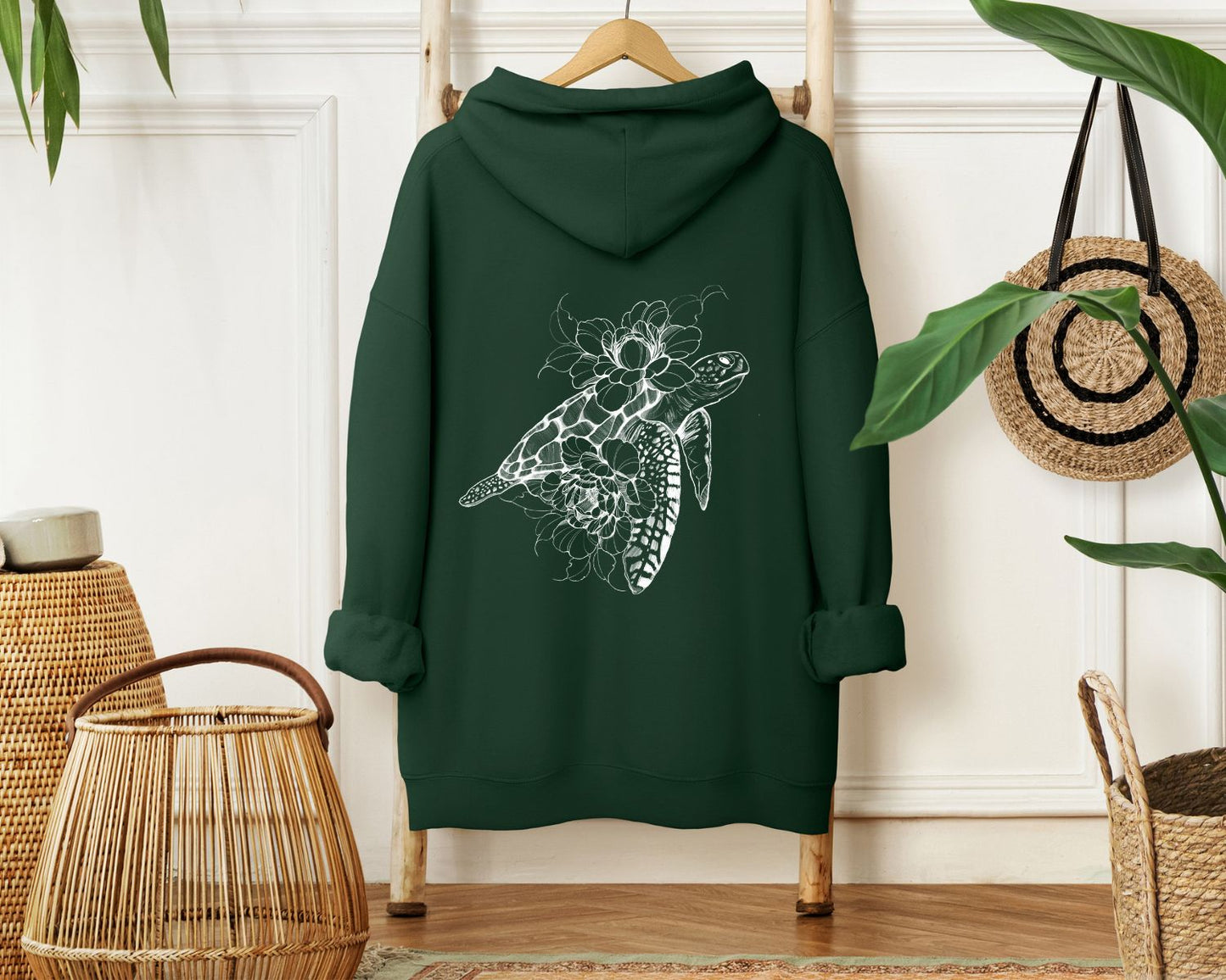 Hoodie „Floral Turtle“