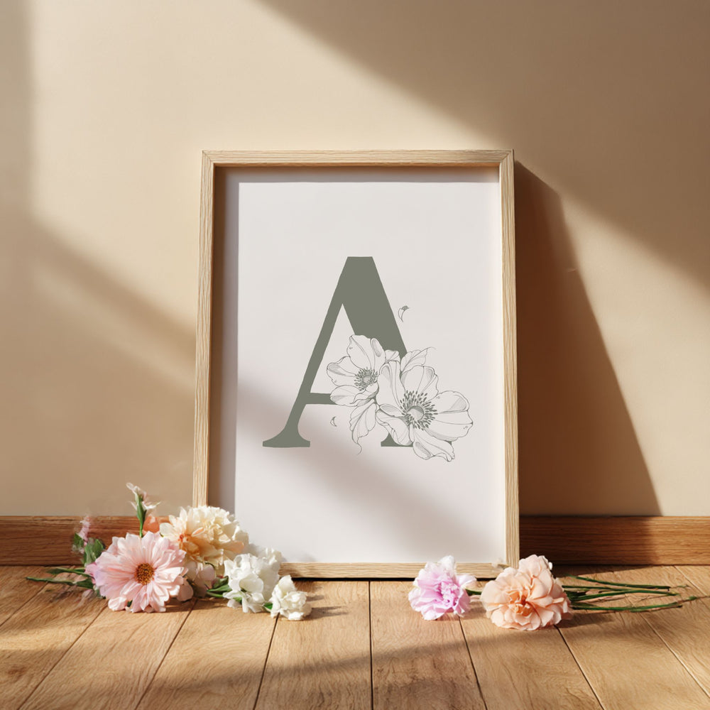 Florales Geburtsposter – personalisierbar