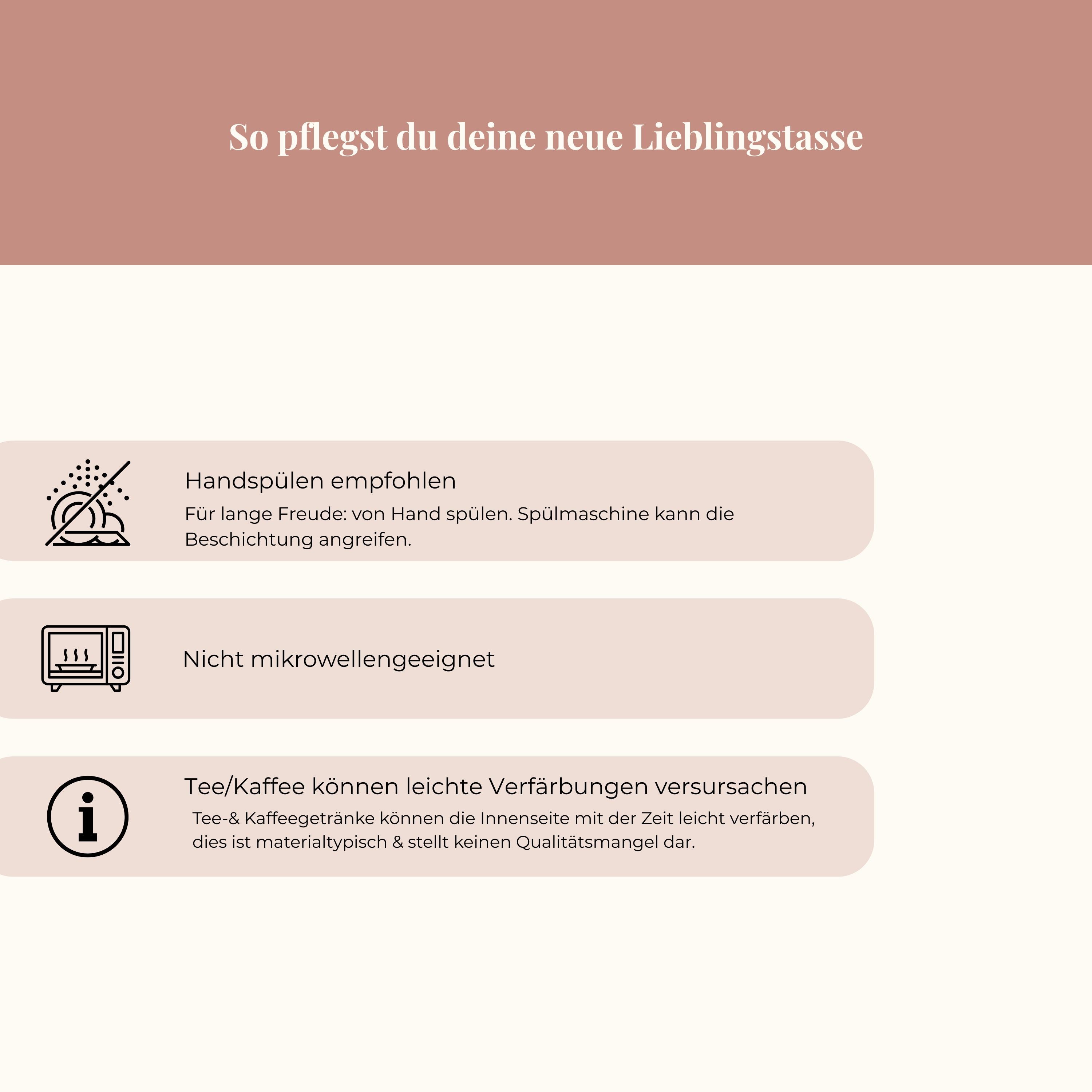 Emaille-Tasse mit floralem Buchstaben - personalisierbar