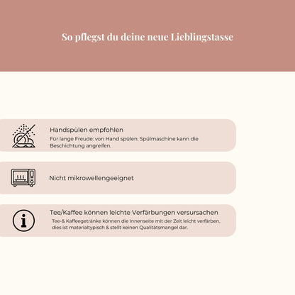 Emaille-Tasse mit floralem Buchstaben - personalisierbar