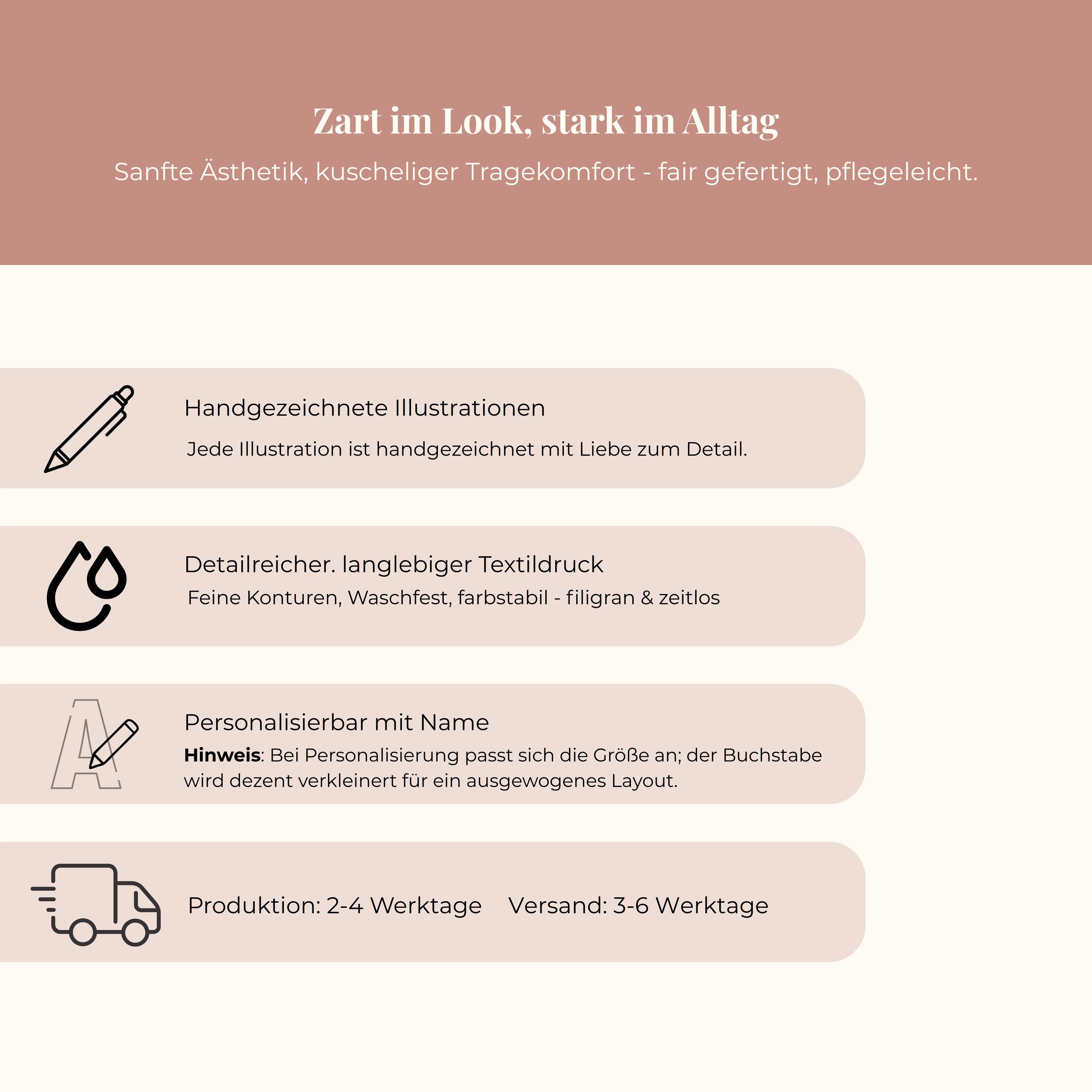 T-Shirt mit floralem Buchstaben – personalisierbar