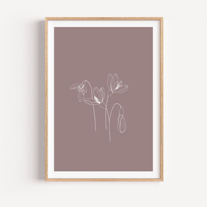 Geburtsblumenposter personalisierbar