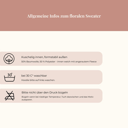 Hoodie mit floralem Buchstaben - personalisierbar