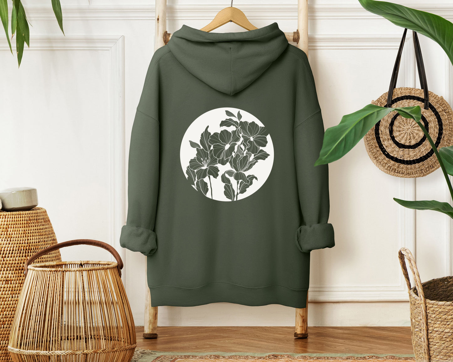 Hoodie "Moonlit Florals"