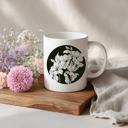Keramiktasse "Moonlit Florals"