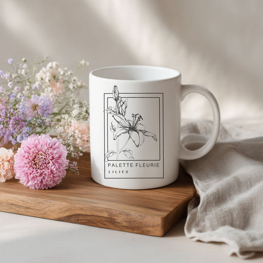 Keramiktasse "Palette Fleurie"