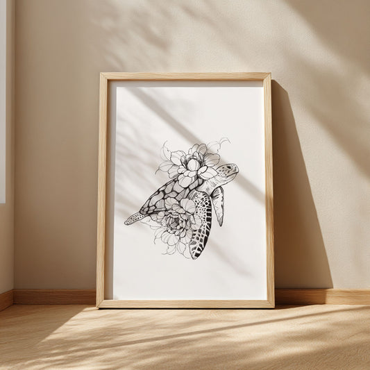Poster "Floral Turtle"