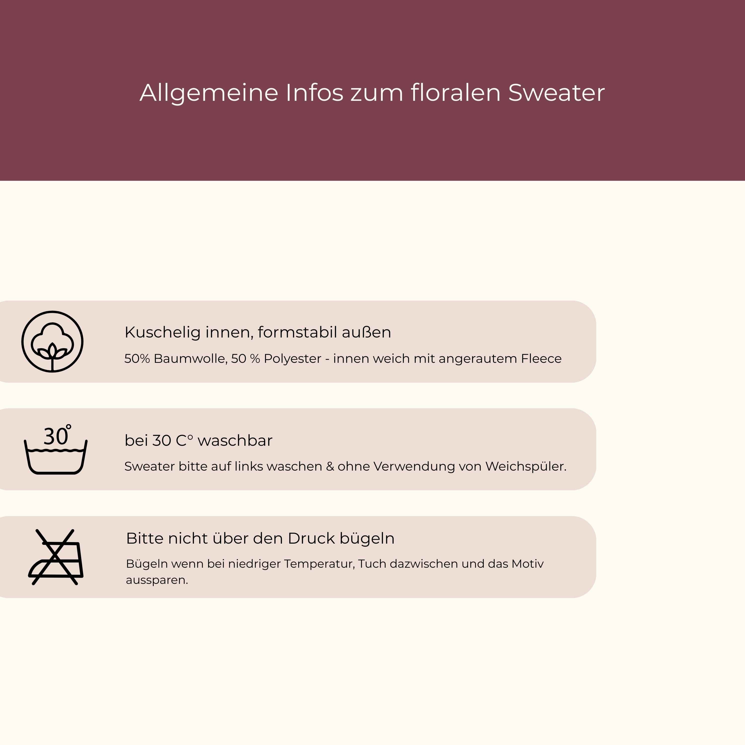 Sweater mit Pfingstrosen