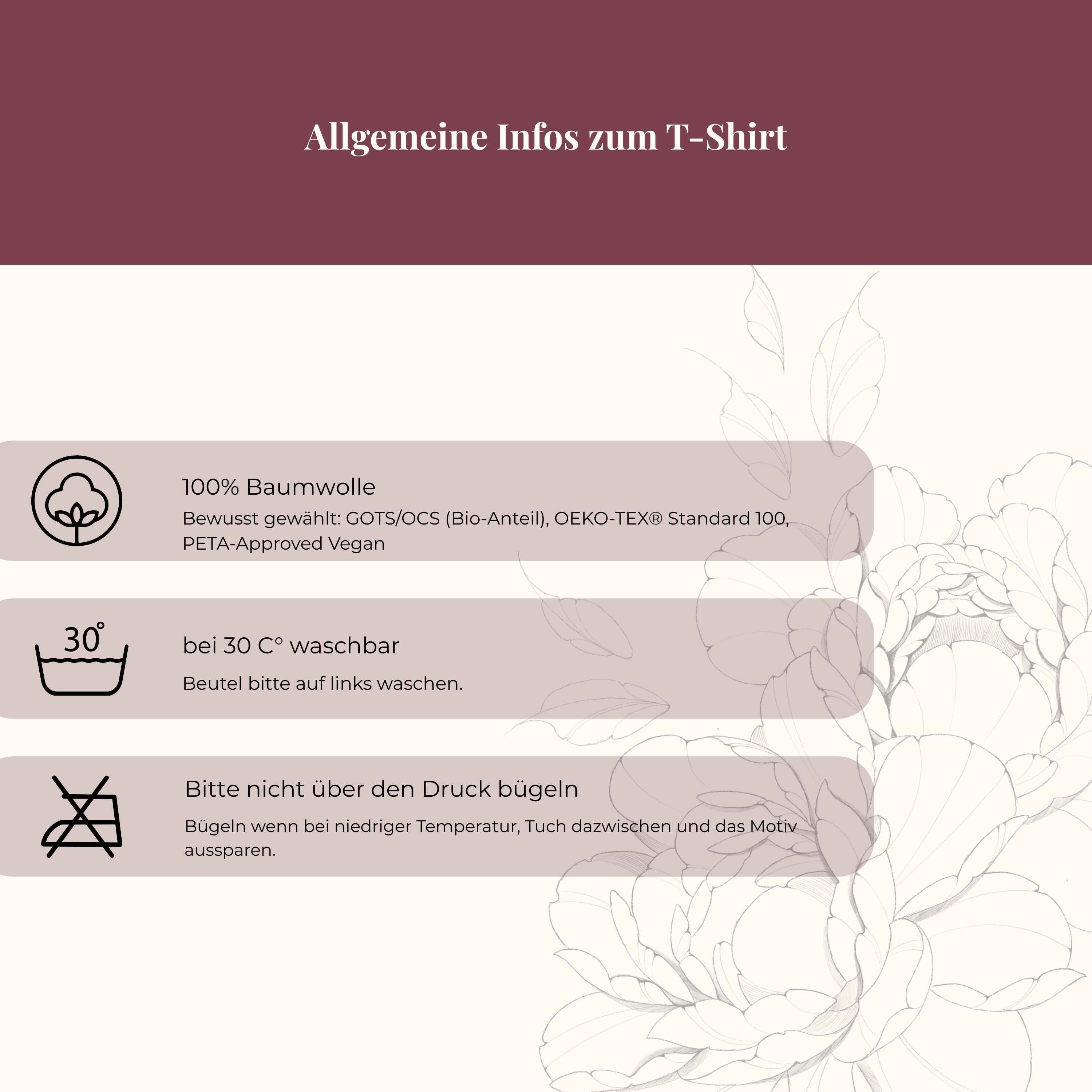 T-Shirt mit Pfingstrosen