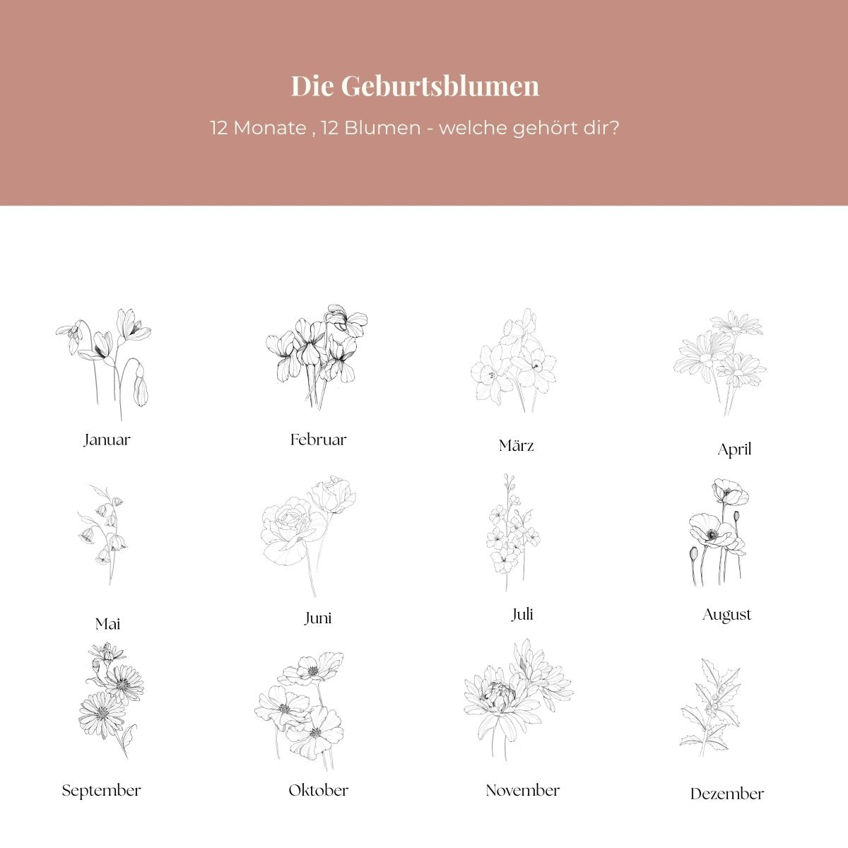 Sweater mit Geburtsblumen - personalisierbar - Studio Linéa Botanica